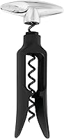 True Self-Pulling Corkscrew Wine Opener - Effortless No-Pull Twist, Durable Black Plastic & Chrome Handle for Bartenders & Home Bars