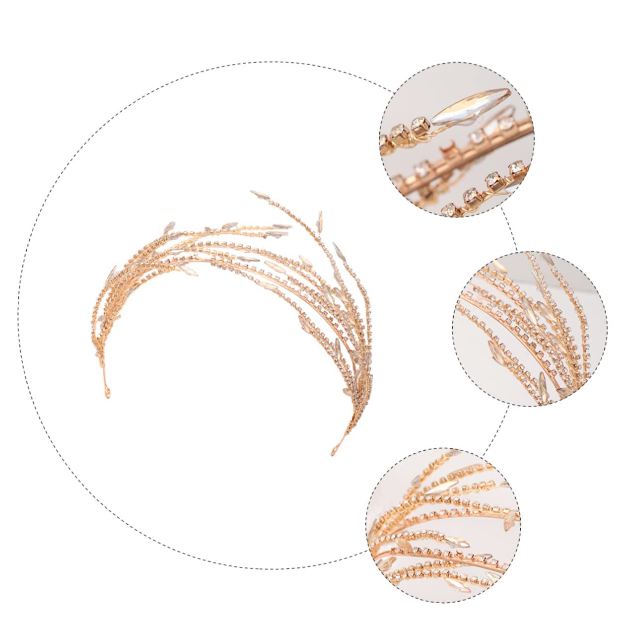 Veemoon Cerchietto Shiny con per Accessorio per Matrimonio e Compleanni Design Unico e Indossare per Cerimonie e Speciali