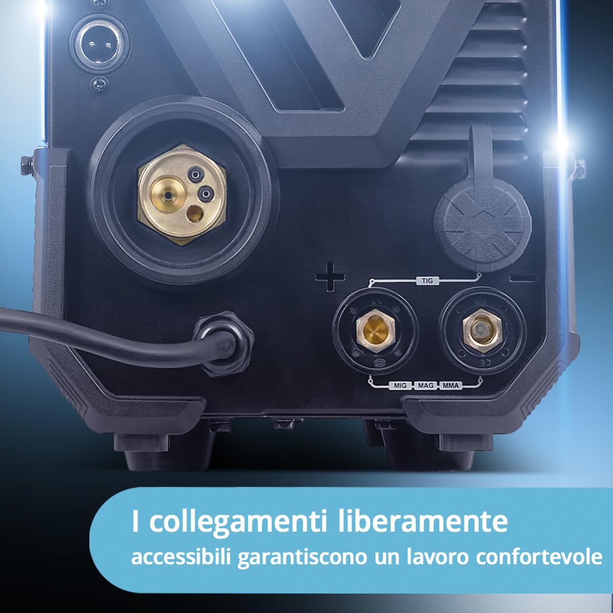 STAHLWERK Saldatrice combinata 3-in-1 MTM-200 ST – Inverter per TIG, MIG/MAG, MMA fino a 200 A, avanzamento sinergico, 4 rulli, per filo animato, acciaio, lamiere sottili