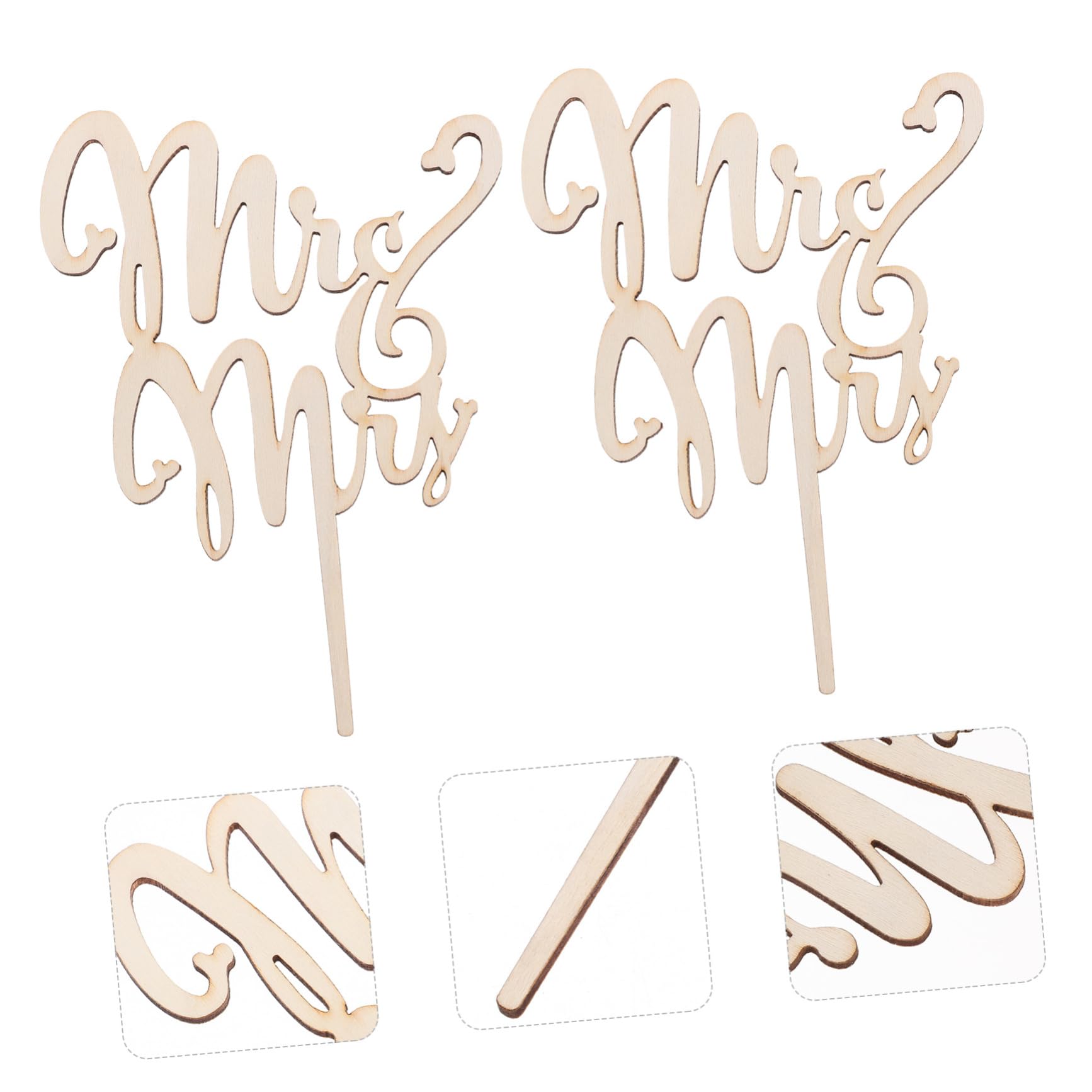 Alipis 20pezzi Decorazione per Nuziali Sposi Cake Topper per Matrimoni Mr Mrs per Celebrazioni Speciali