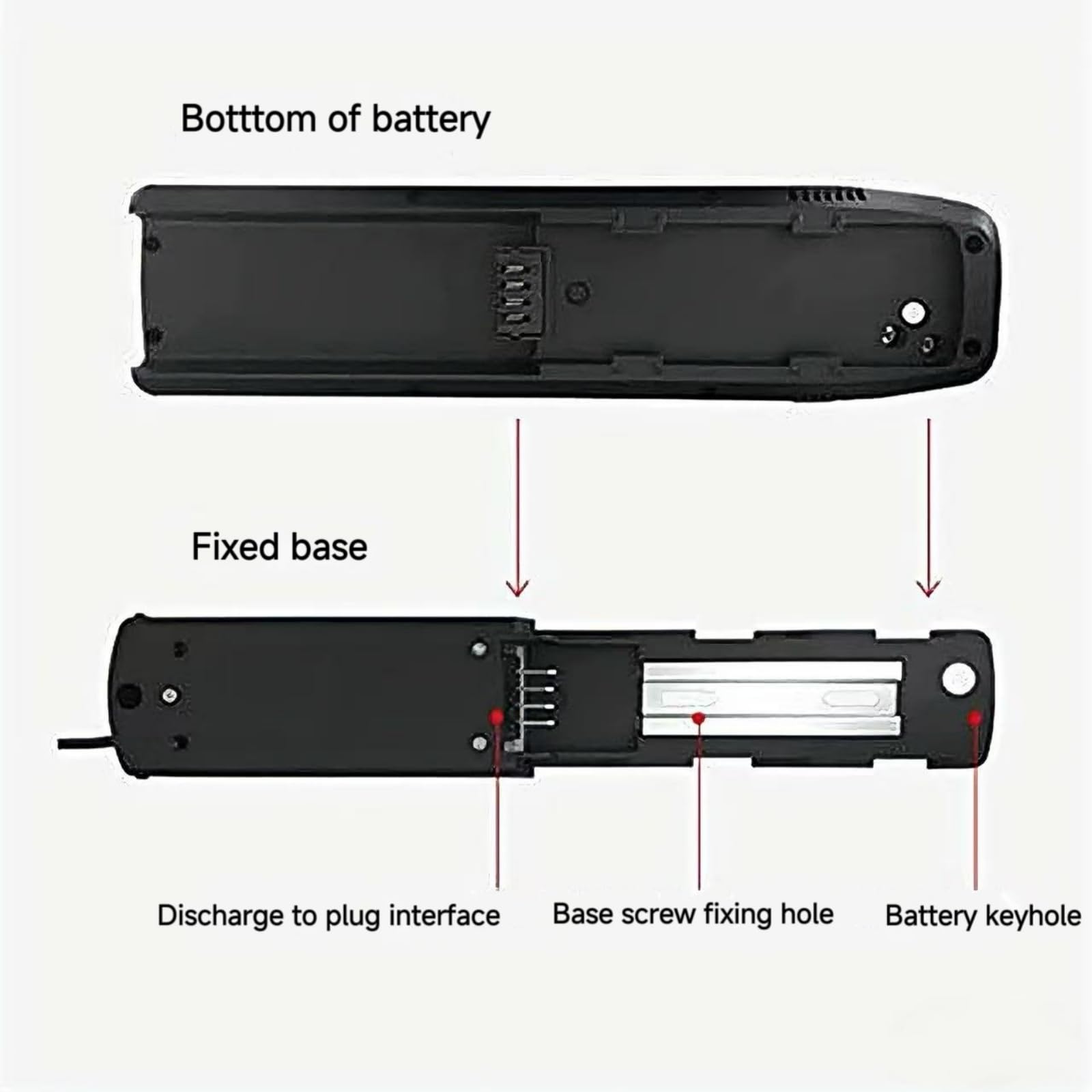 Hailong Batterie Lithium de vélo électrique 36/48V, 13Ah 15Ah 18Ah 20Ah, Moteurs 250–1500W, connecteur 4 Broches, Compatible Mifa/Prophete/Tianneng & Kits Moteur Central/arrière. (48V13Ah)