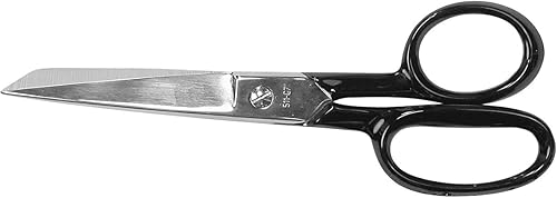 Westcott 10259 Tijeras forjadas niqueladas de 7 pulgadas para oficina y hogar, color negro