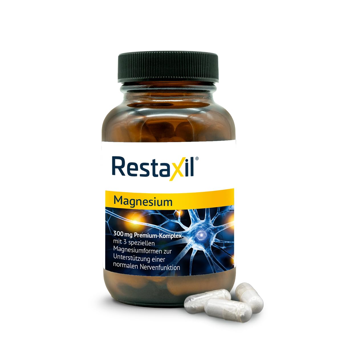 Restaxil® Magnesium [60 Stück] – Premium-Magnesium-Komplex mit Magnesiumbisglycinat, Citrat & Oxid – vegan, gluten- & laktosefrei, in Deutschland hergestellt