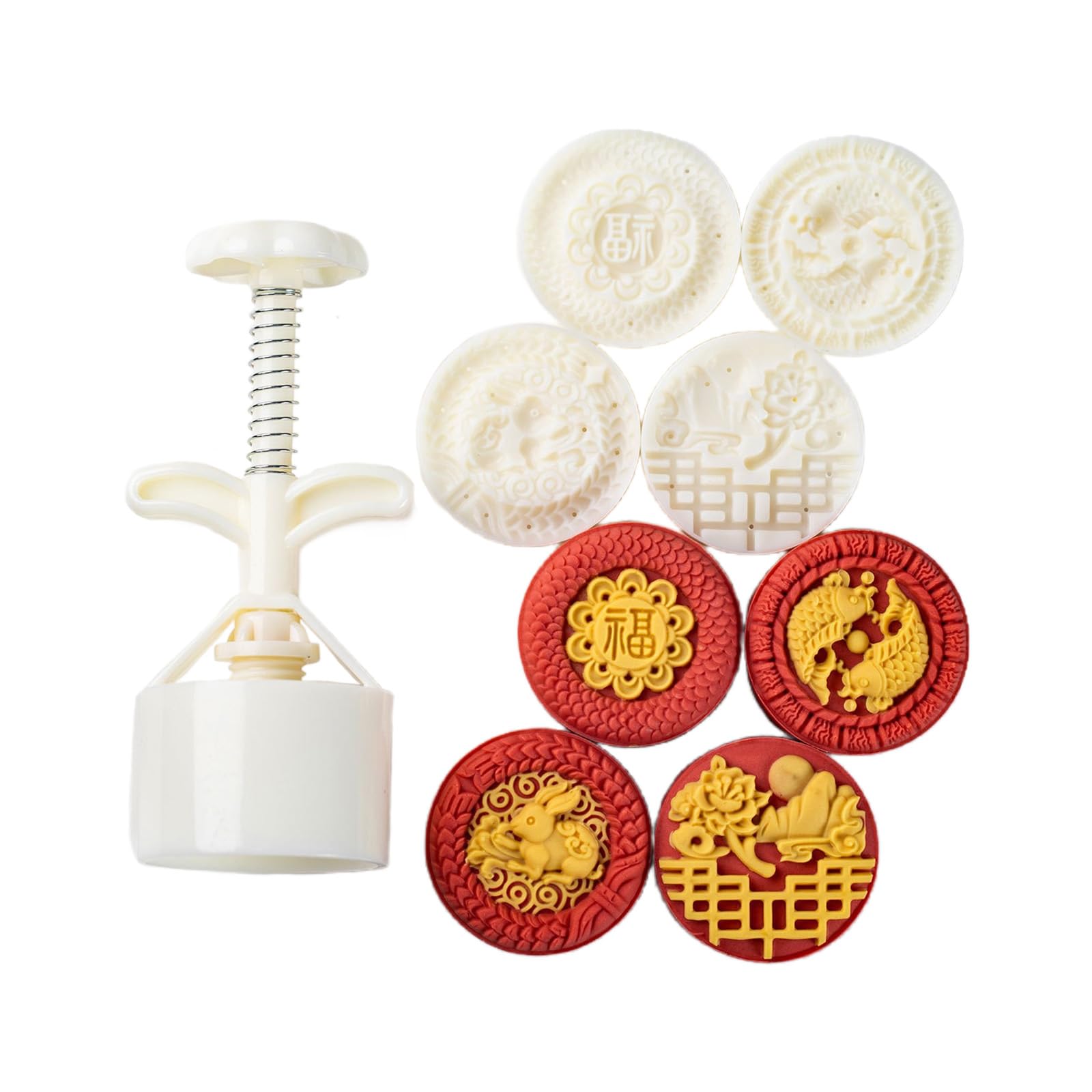 Tsophreniq Rabbits Pattern Dessert Press Molds Cookie Chinese MidAutumn Maker Decorating Tool for Cookie Flower Rabbits Pattern for Baking