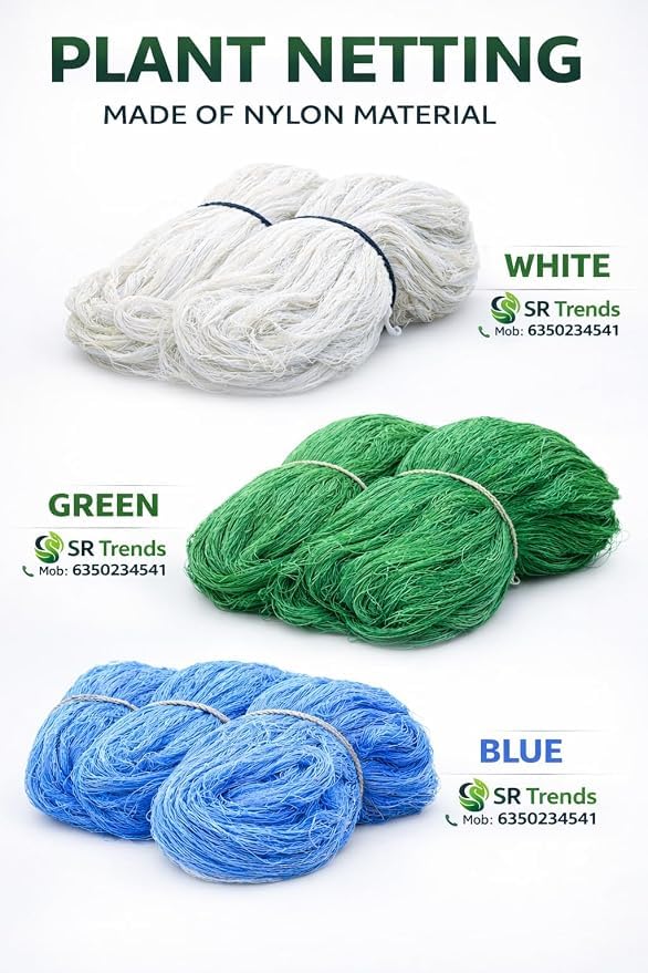 Image of 12 Ply Plant Netting 50 mm Mesh - Heavy Duty Garden Support Net, UV Resistant Trellis Net for Vegetables, Climbing Plants & Creepers (White, 20X200FT)
