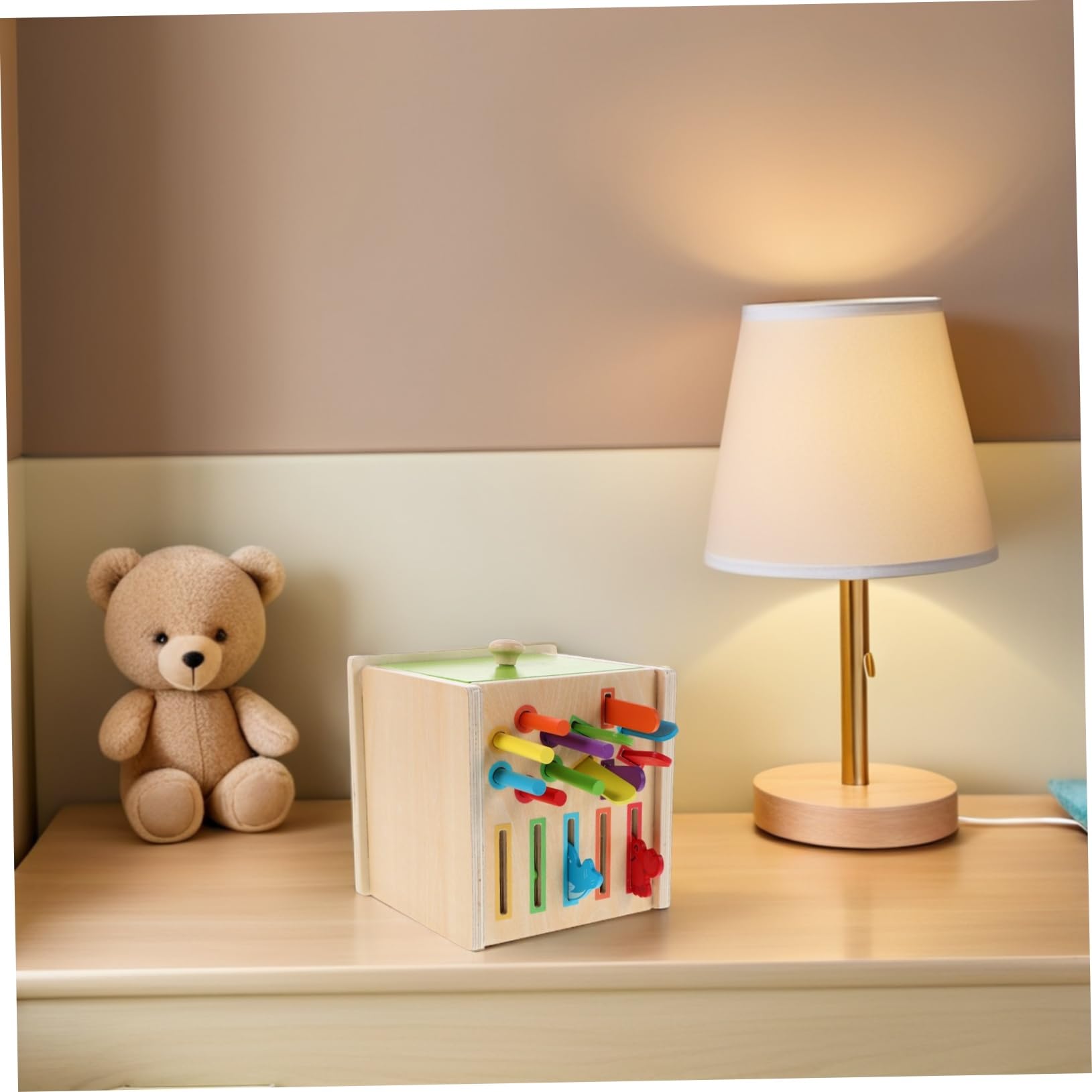 Toyvian Giocattolo di Ordinamento di Figure in Legno, Set 1, Montessori