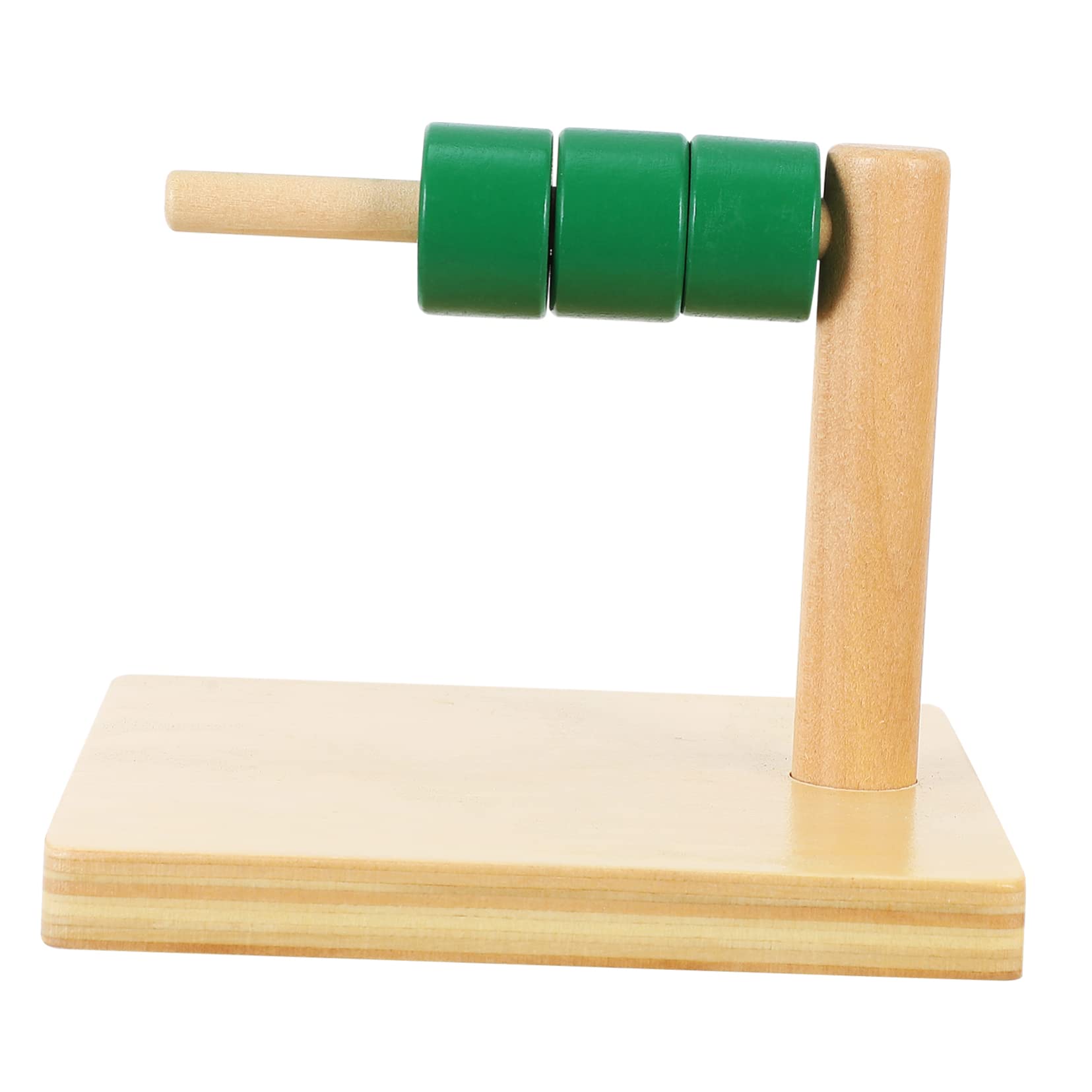 1 Set Kids Educational Column Rings Toy for Shape Cognition and Hand-Eye Coordination - Safe and Smooth Wooden Stacking Plaything for Home Learning