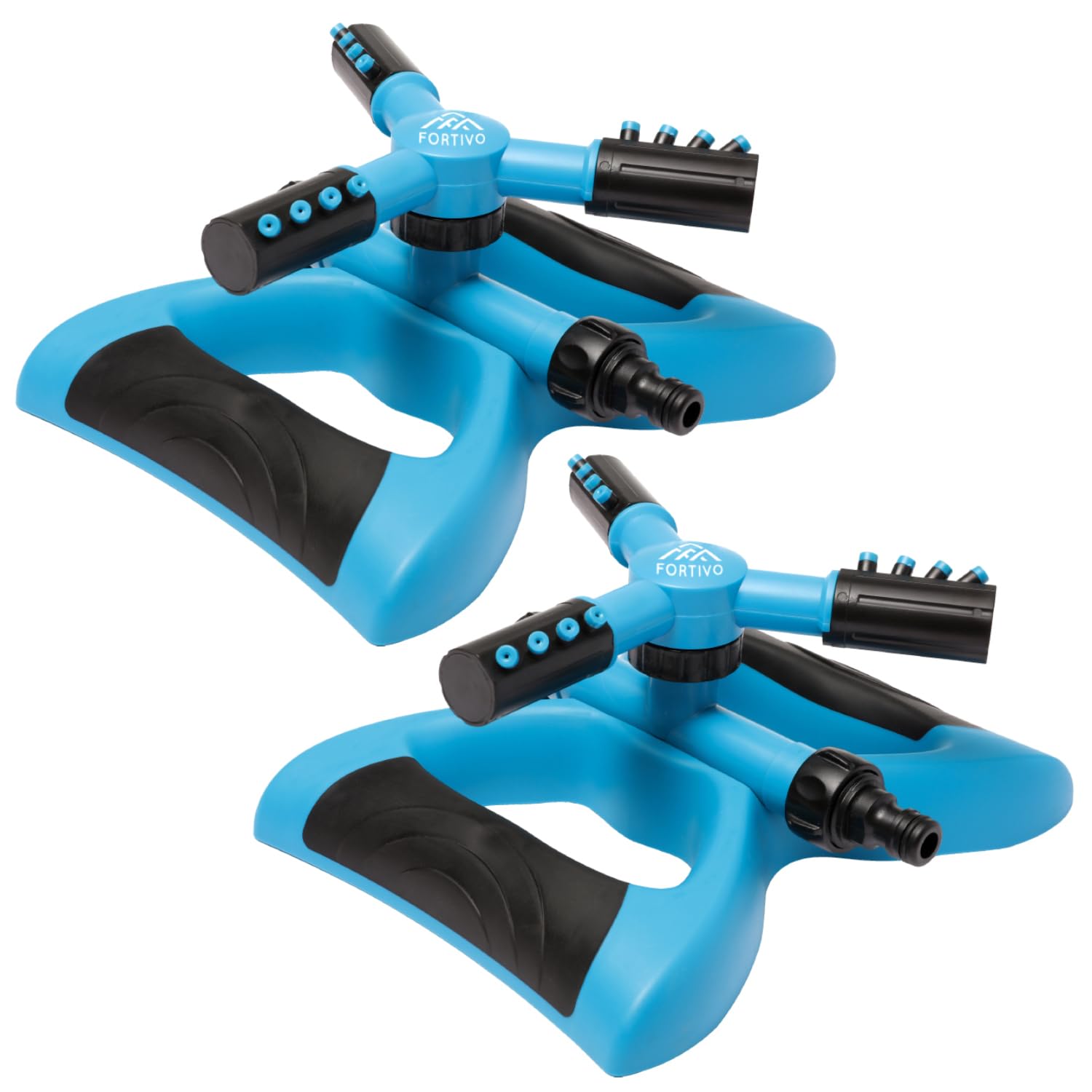 2 Pack - Blue Lawn Sprinkler Garden Sprinkler, Automatic 360 Rotating Adjustable Large Area, Yard Sprinkler System, Oscillating Sprinkler Watering Sprayer Easy Hose Connection, Yard Sprinkler