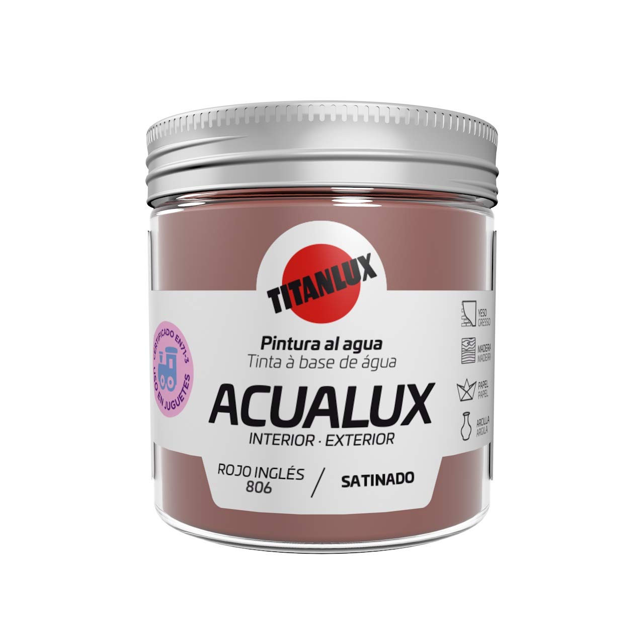 Titanlux - Aqualux Satin 75 ml (J11080675 English Red)
