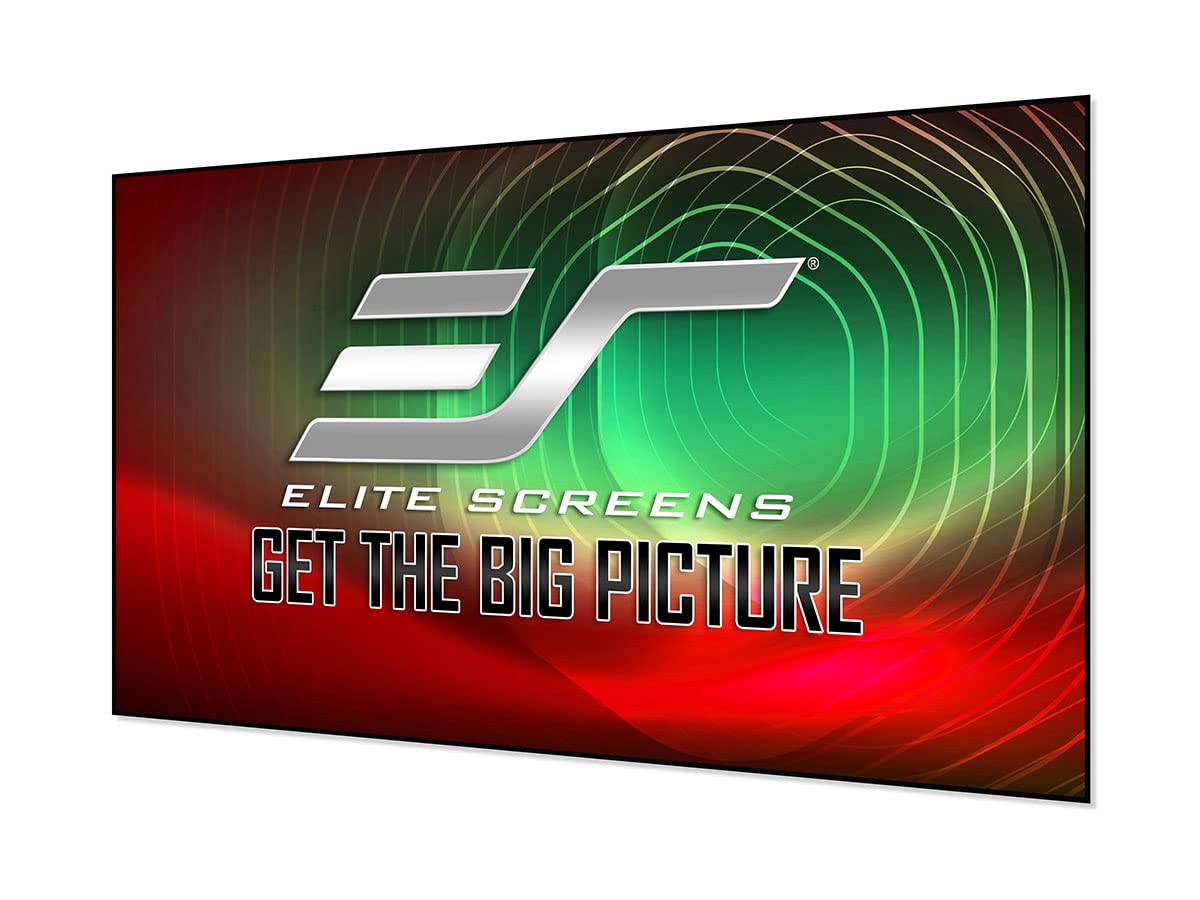 Elite ScreensAeon StarBright 9, 123-inch Diag. 16:9, 4K/8K Ultra HD Ceiling Ambient Light Rejecting Fixed Frame Projector for Movie Home Theater, AR123H2-SB9