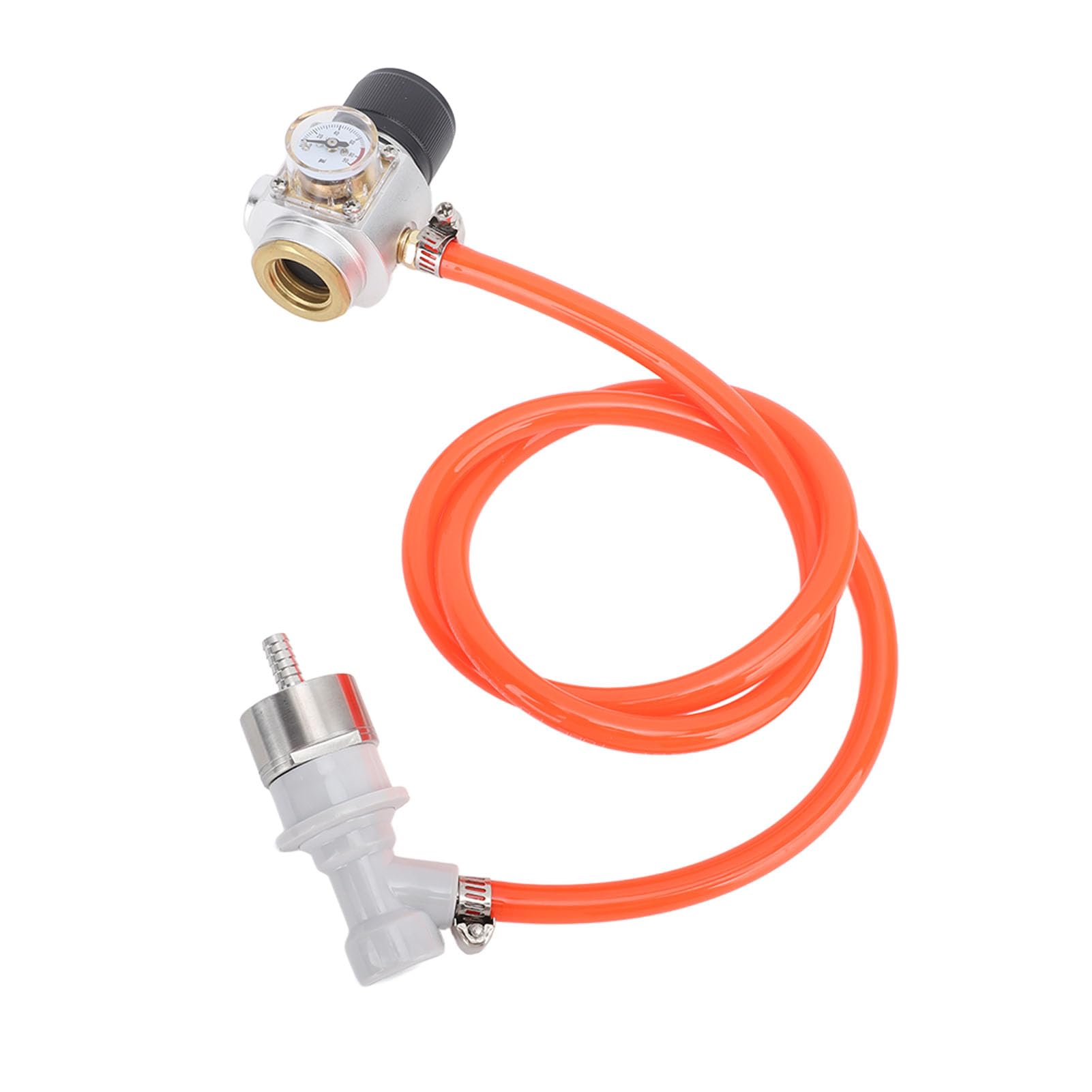 Soda Adapter Hose Kit, Soda Adapter Hose Kit with Pressure Gauge (Stainless Steel),G1/2 Pressure Gauge for Water Machine