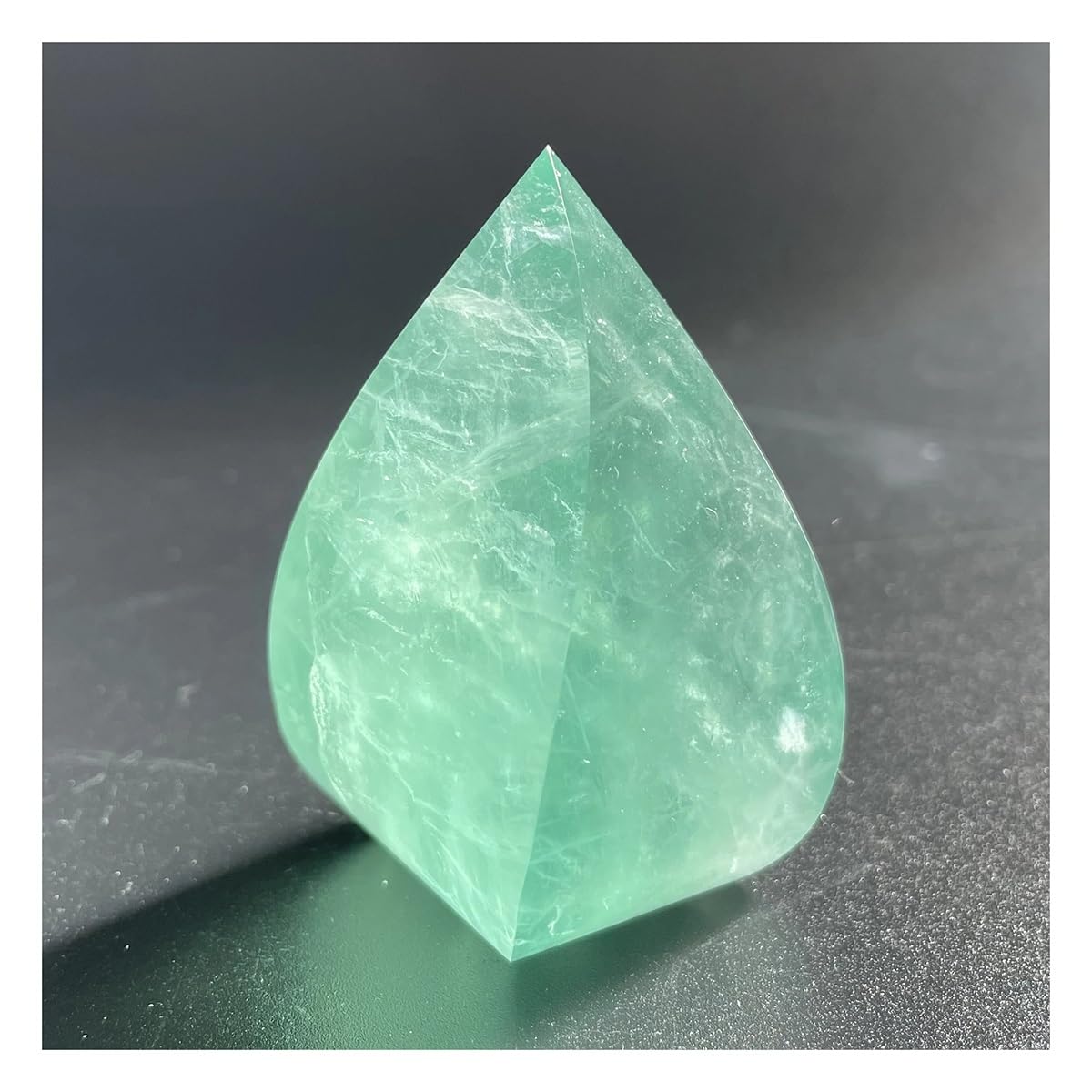 Torre de antorcha de Cristal Verde Natural Varita Decorativa Cuarzo de Colores Z2233