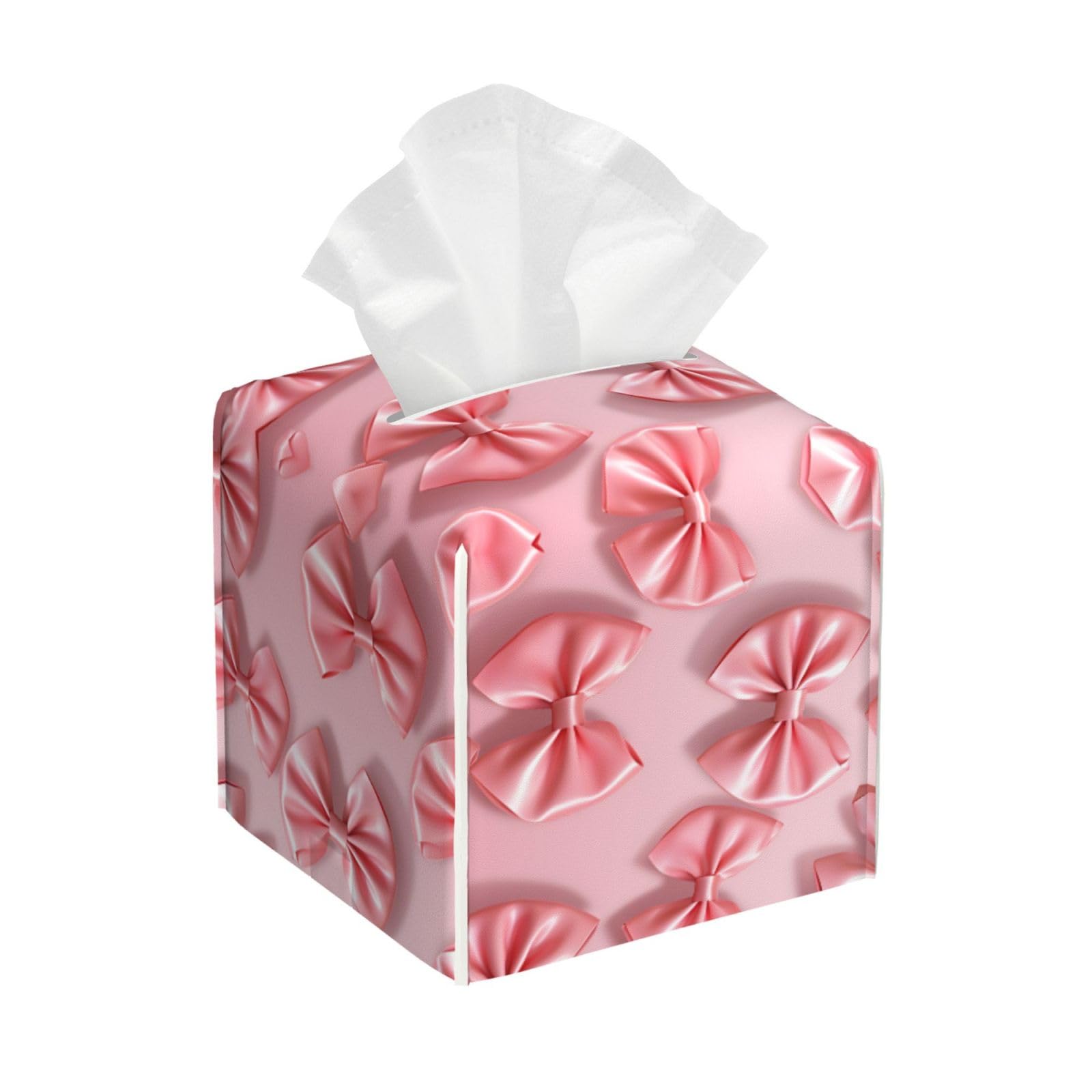 Amazon.com: YPPAHHHH Square Tissue Box Cover Pink Bow Pattern Cube