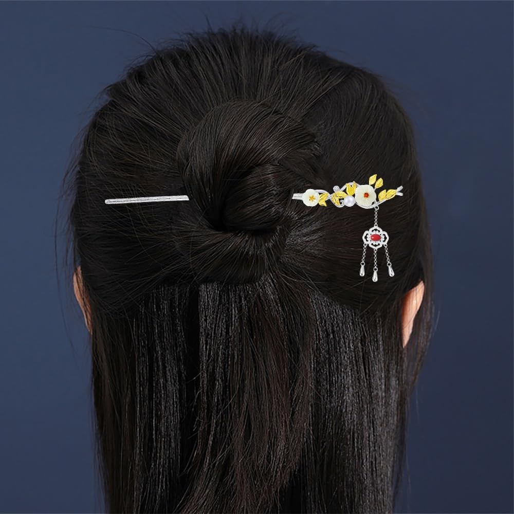 HBJWOV S925 Silver Hairpin Ancient Immortal Qi Costume New Chinese