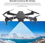 Ejoyous E88 RC Drone, Foldable Mini Drone for Beginners, 4K HD Dual Camera Folding Quadcopter with APP Control for Aerial Photography, 3D Flip and Self Stabilized Anti Shake, Black