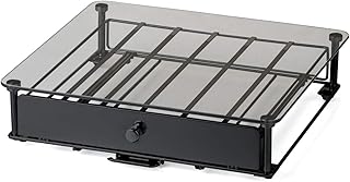 Nifty Rolling Coffee Pod Drawer – Tempered Glass, Black, Compatible with...
