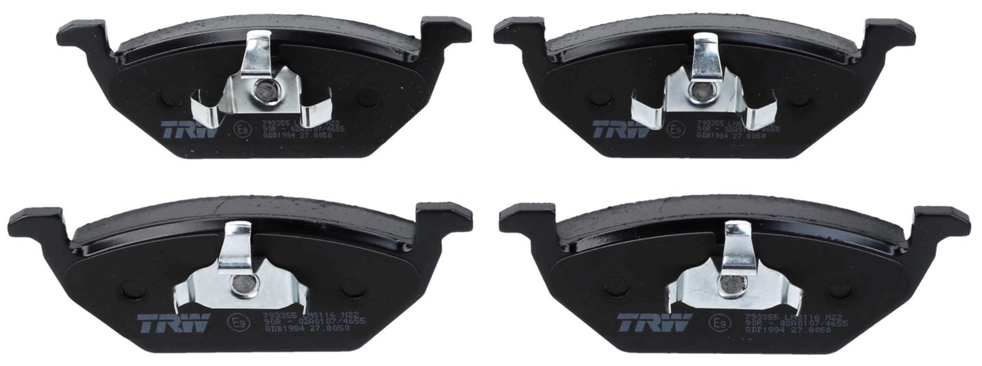 TRW GDB1984 Pastiglie Freno Set di 4 para Volkswagen Polo (6R, 6C, 61) 2009-2022 Assale anteriore e Altri Veicoli