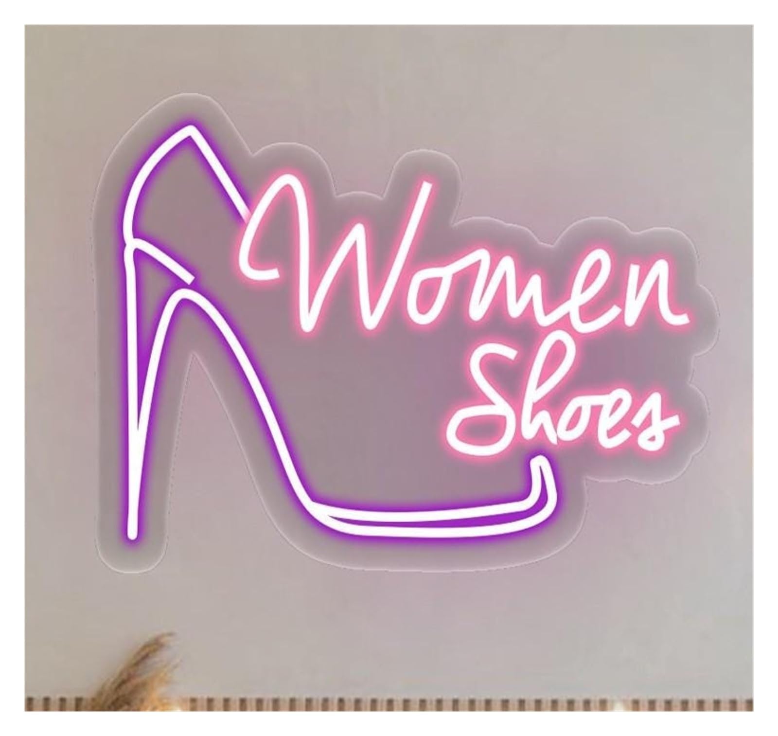 RONGCH Hanging Art Neon Signs Women Shoes Neon Sign for Shoe Store, Fashion Boutique, Dressing Room for Lovers 40.5x28cm(D)
