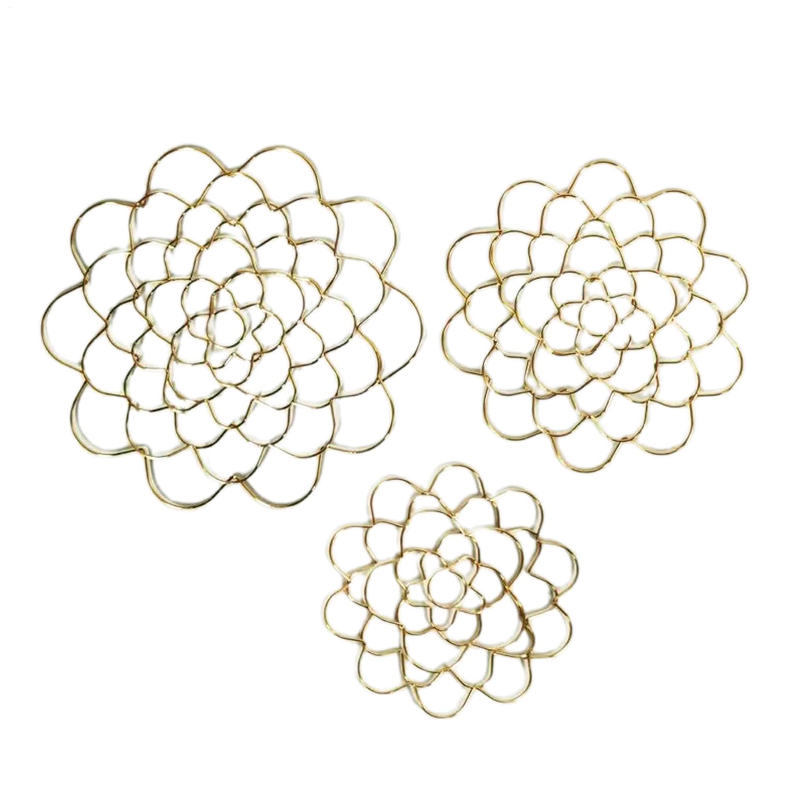 Floral Grid - 3 Pieces Portable Iron Stem Holder, Flower Arranging Tool, Plant Support Structure, Vase Stem Separator | Artificial Flower Organizer Pack Floral Arrangement Tool For Home Garden Decor