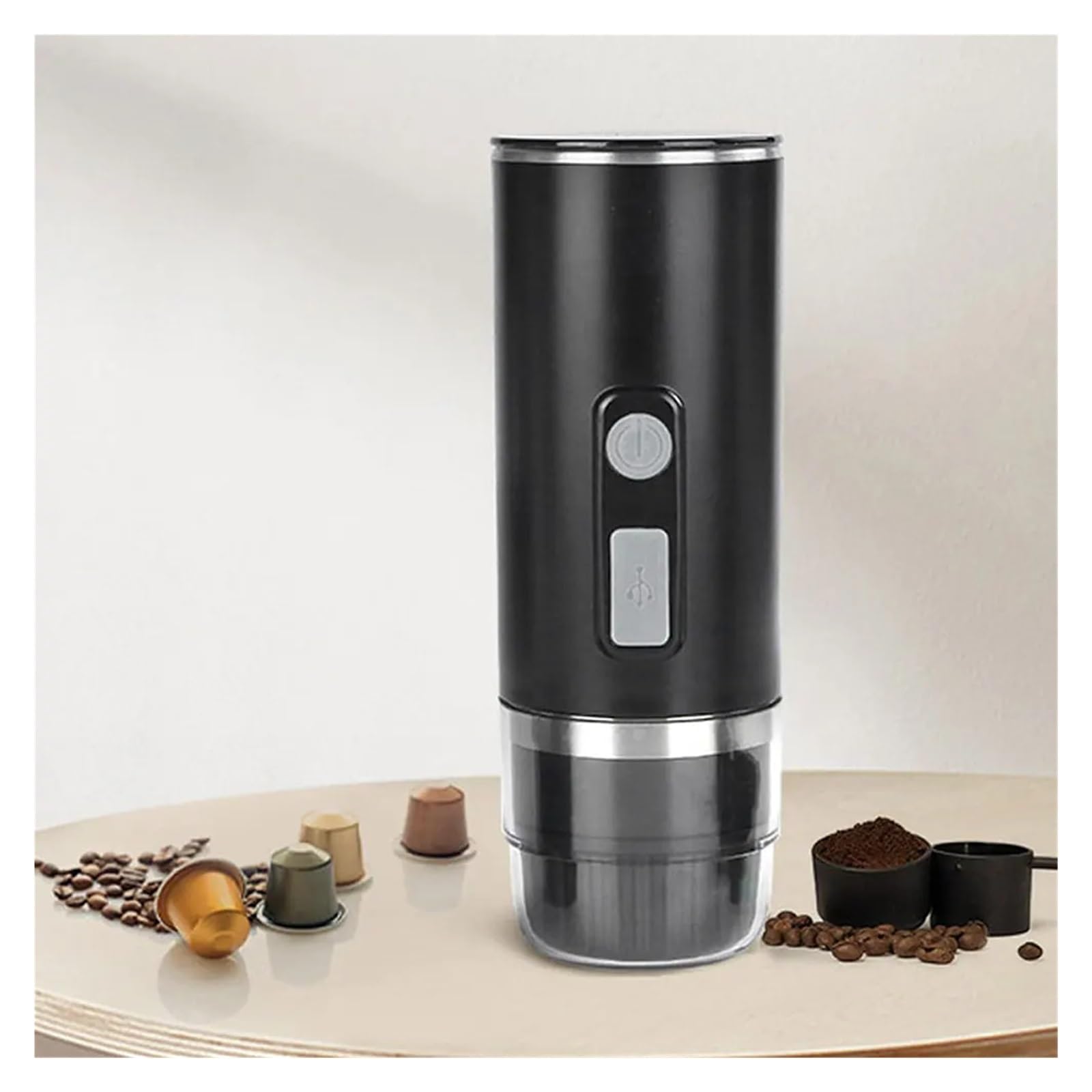 EDEDE Macchina da caffè Espresso Portatile, Macchina for caffè Espresso 3 in 1 Adatta for Capsule/Polvere Caffettiera elettrica for Auto e casa Campeggio Viaggio per Viaggi, Campeggio