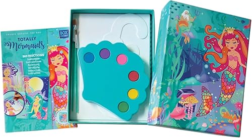 Miniatura 10 de Totally Mermaids - Juego de arte con purpurina y papel de aluminio en caja de recuerdo para hacer y exhibir