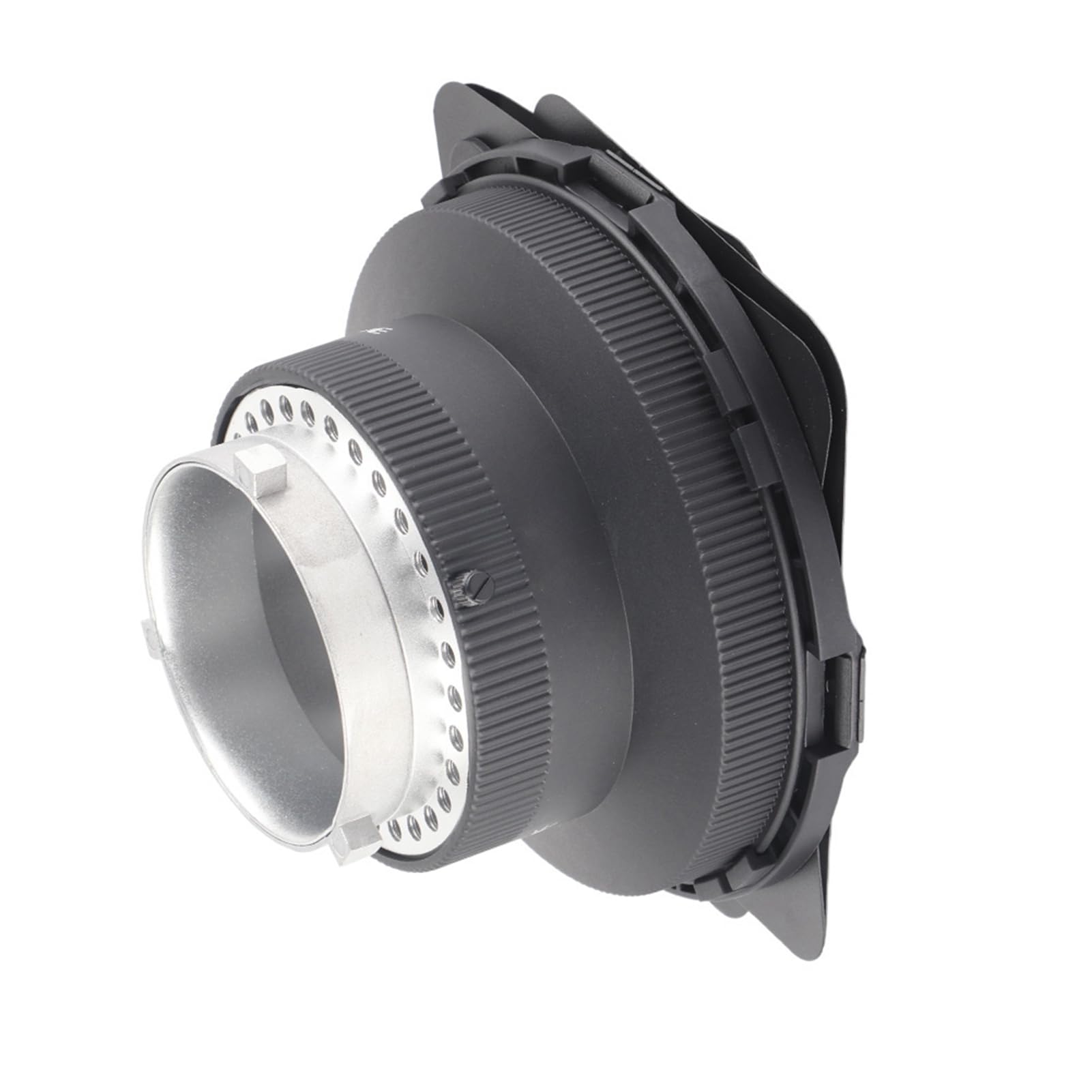 NiceFoto FD‑110 Ajusteur de Lentille de Fresnel pour Lumière de Photographie à Monture, Ajusteur de Filetage à une Seule Main, Effets de Projecteur et de Projecteur de Lumière Uniformes,