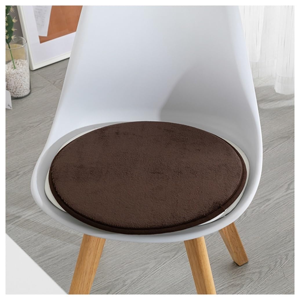 MOODMUSE (1/2/4 Pack) Round Stool Chair Cushion,Non Slip Memory Foam Seat Cushion,Chair Pad Seat Pads For High Stool Patio Dining Kitchen Office (Color : Coffee, Size : 43cm(1pack))