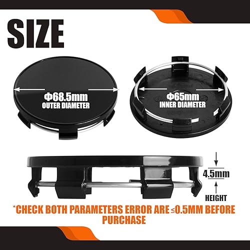 Miniatura 251 de TMS - Tapones centrales de rueda de 2.7 pulgadas para BMW Serie 3, 4, Serie 5, Serie X, Serires Z, Series 3613 6783 536, paquete de 4