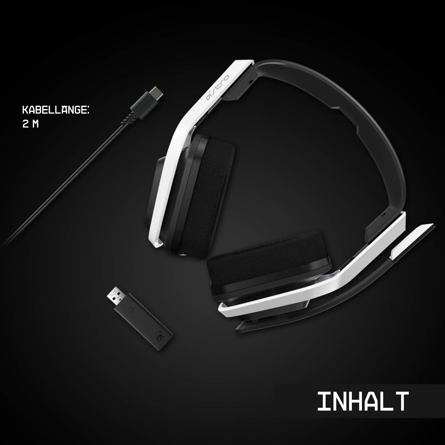 ASTRO Gaming A20 Wireless Headset Gen 2, Leicht & Robust, Flip-to-mute-Mikrofon, +15-Stunden Akkulaufzeit, 15m Reichweite, für PlayStation 5, PS4, PC, Mac - Weiß/Blau