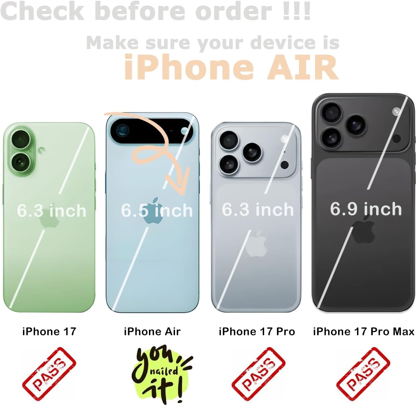 Compatible with iPhone 17 Air 6.5 inch Case [8 ft Drop Tested] Compatible with MagSafe - Cute Turtle Shell Mag Series Cases for Women Girls - Image 2