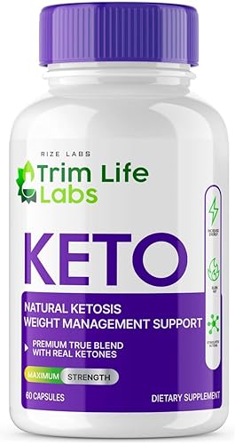 - Trim Life Labs Keto Cápsulas - Píldoras para bajar de peso - Fórmula de apoyo de máxima fuerza, suplemento Keto+ACV (60 cápsulas)