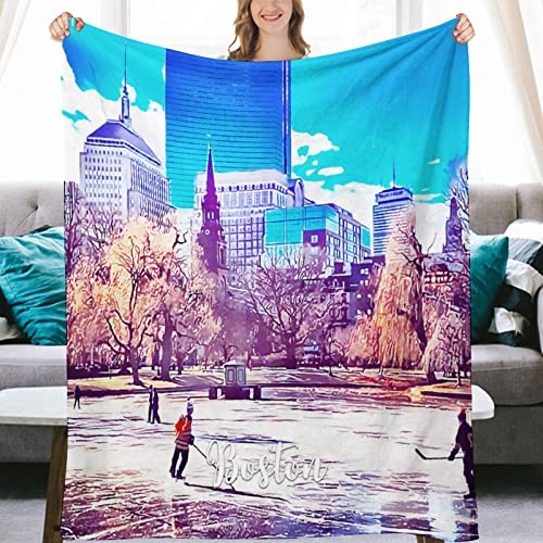 Couverture en flanelle Boston légère et pelucheuse pour lit - 5