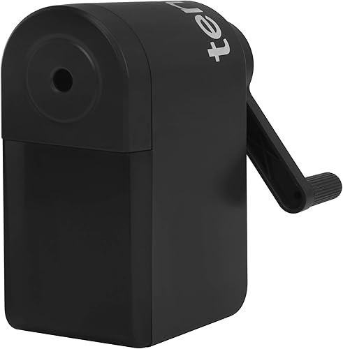 RUIXIA Sacapuntas de mano para dibujar bocetos de colores de 0236-0315in manual de mano ajustable 10 puntos grandes artistas estudiantes color negro