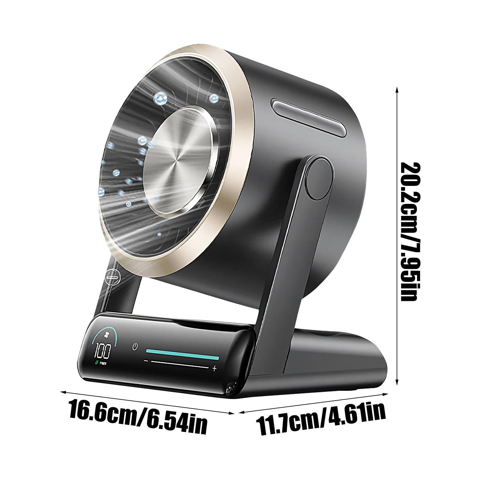 Ventilador de cama Pantalla Digital Portátil De 100 Velocidades | Ventilador Personal De Escritorio Pequeño Silencioso para Hogar, Cocina, Escuela, Dormitorio, Camping, Viajes, Verano, Playa