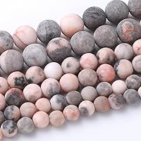 Vista 35 de Cuentas sueltas redondas de gemas naturales, cuentas de cristal de piedra energética para hacer joyas 15" (Cristales de cuarzo de fresa, jades, 6MM)