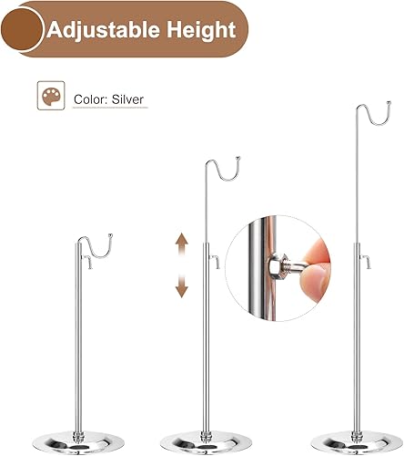 Miniatura 3 de uxcell Soporte De Exhibición De Monedero Soporte De Mesa Ajustable De Un Solo Gancho Estante De Bolso De Acero Inoxidable Para Tienda De Boutique Al