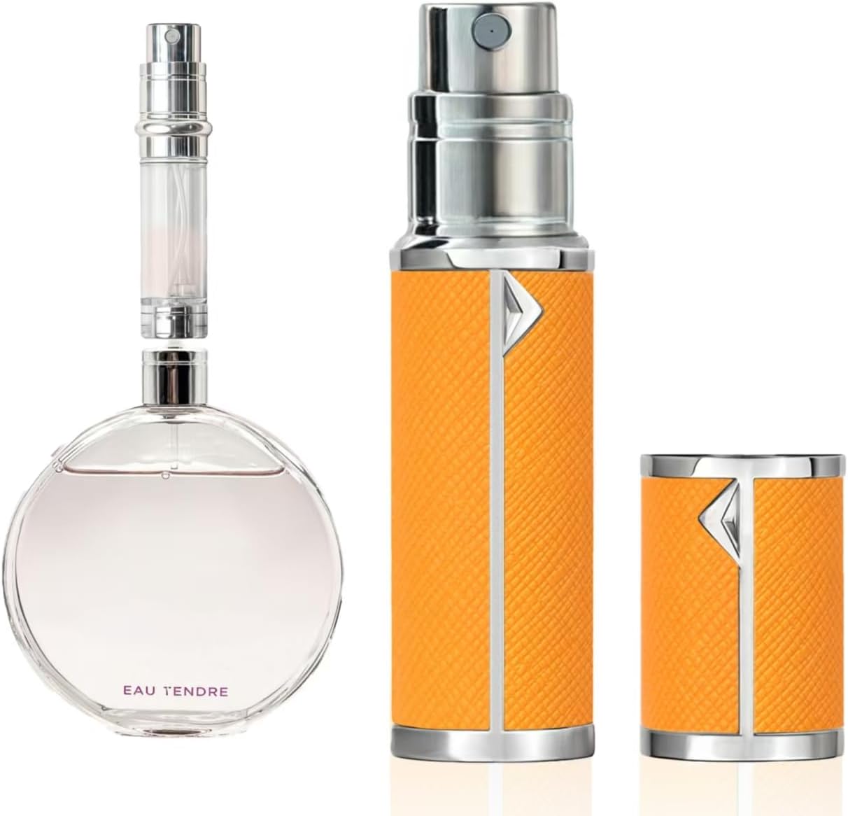 AB00YL 5ml Leather Perfume Atomiser Refillable, Bottom Fill Perfume Bottle, Portable and Leak-proof Suitable for Women and Men (AB00YL 5ml)