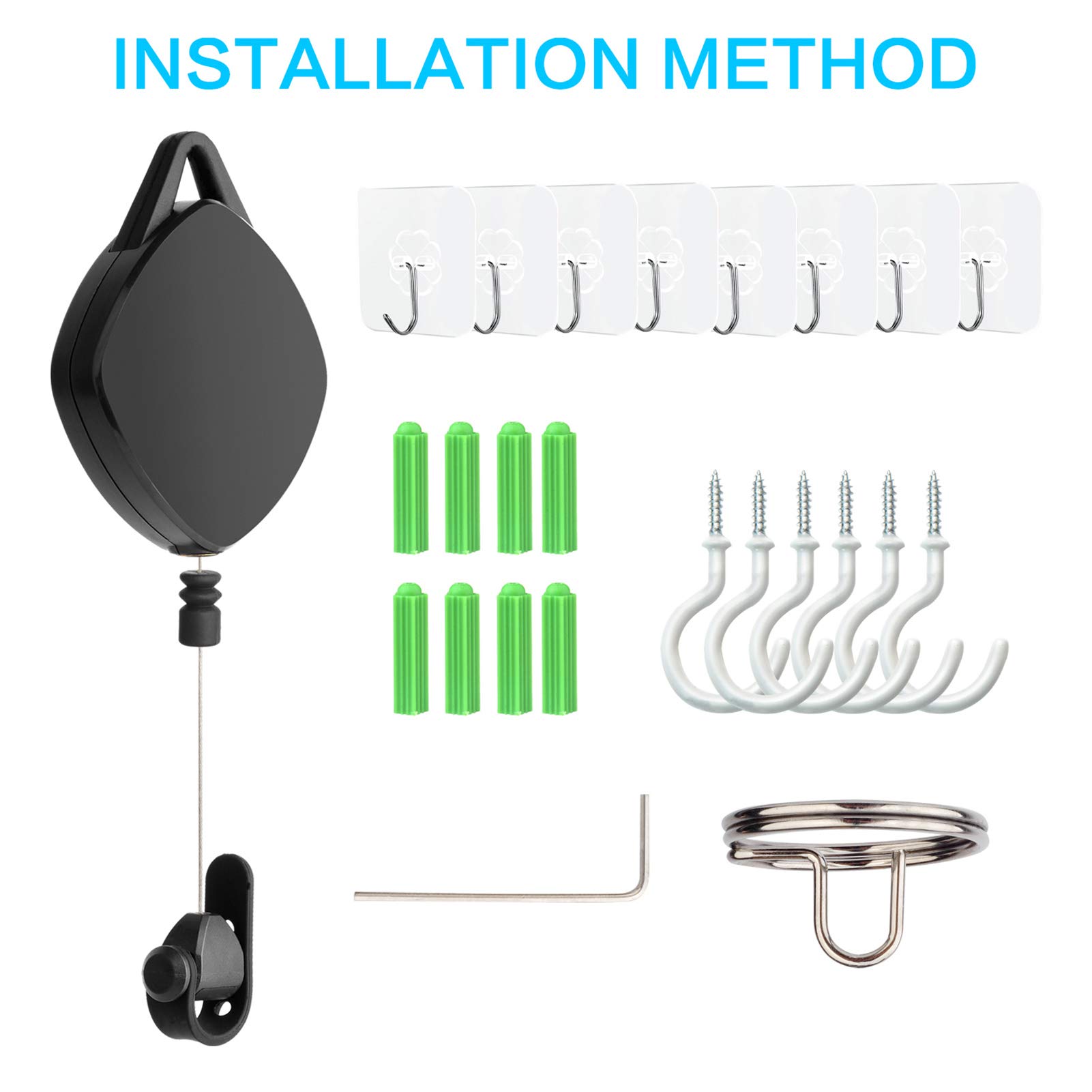 Système de Poulie de Plafond Rétractable VR pour Gestion des Câbles pour Vive/Rift S – Réduction du Bruit, Conception Rotative à 360°, Installation Personnalisable (B)