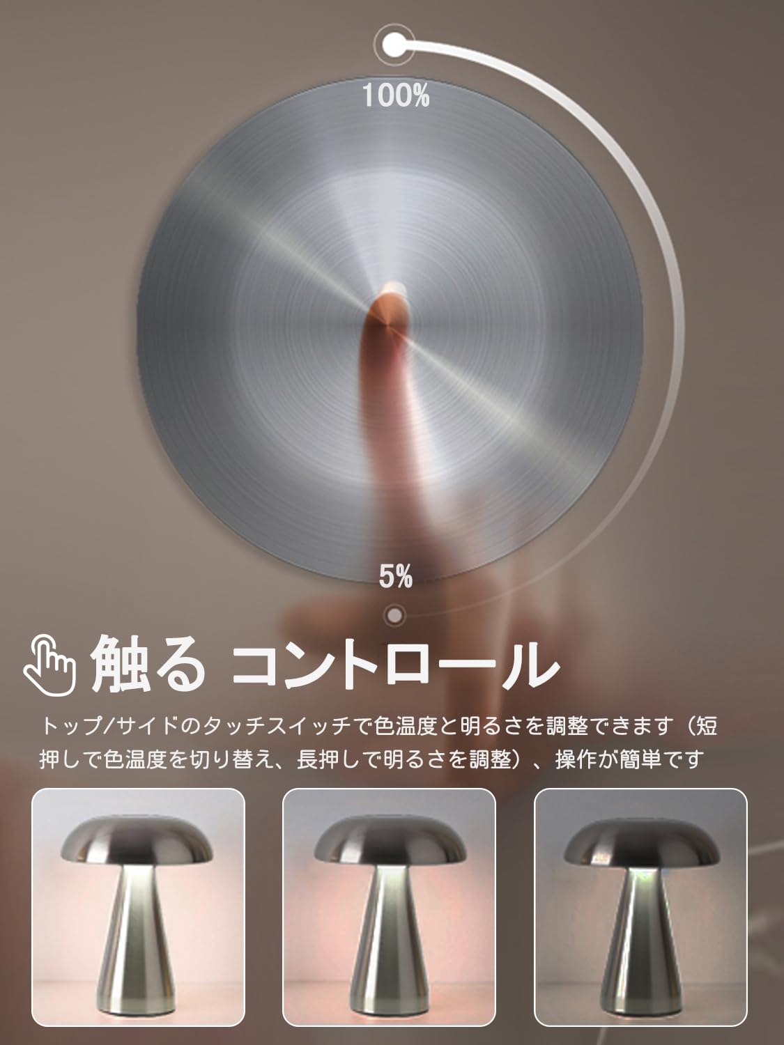 Amazon.co.jp : 間接照明 キノコ ｜ おしゃれ キノコランプ 【USB充電