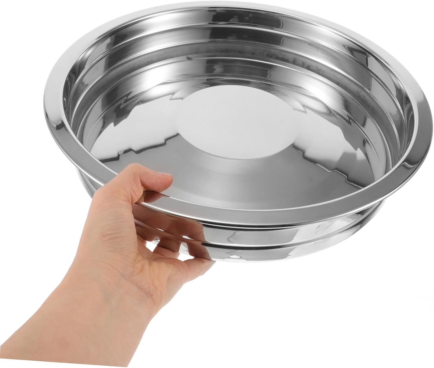 Luxshiny Stainless Steel Pie Tray Religious Communion Plate Church Home Decor Set