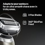 Braun Series 7 Electric Shaver for Men, Wet & Dry Shave, Waterproof Foil Shaver with Beard Trimmer & Body Groomer, Clean & Charge SmartCare Center, Engineered in Germany, Gold, 72-C7650cc - 2