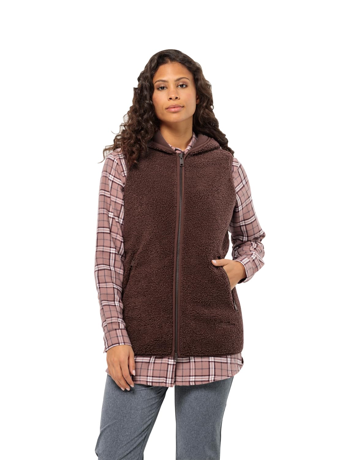Jack Wolfskin Women's High Curl Long Vest W Fleece Vest