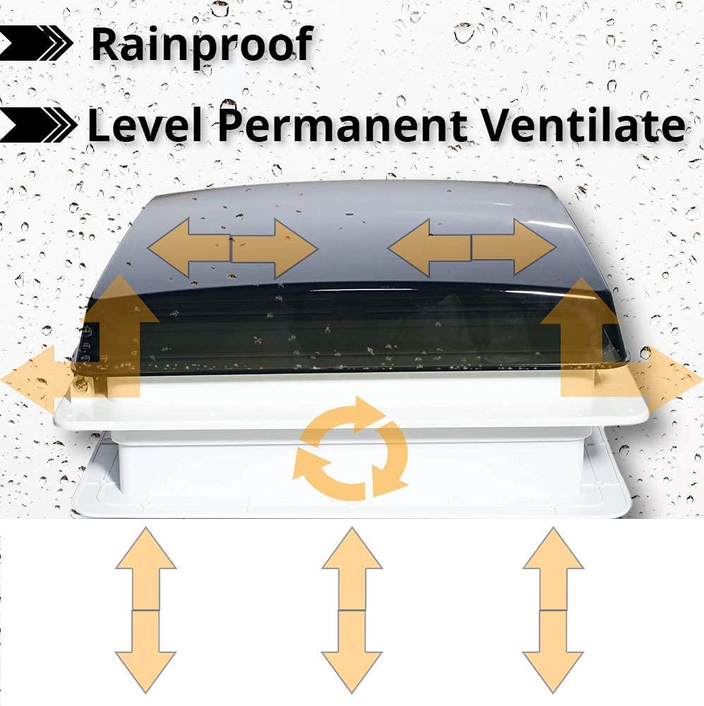Buy 14" RV Roof Fan Vent with Rain Sensor 12 Volt 4 Speed Motor