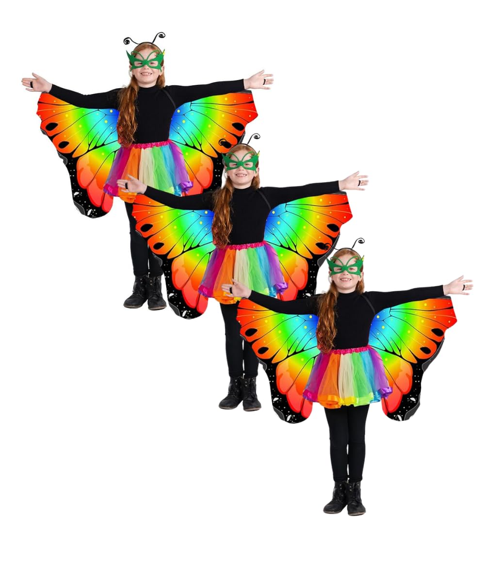 SNOOGG Pack of 3 Butterfly wings Both-Sided Printing Halloween Party Costume for grup dance,School Competition and more (DESIGN 2) (B0CQK5J32D) Amazon Price History, Amazon Price Tracker