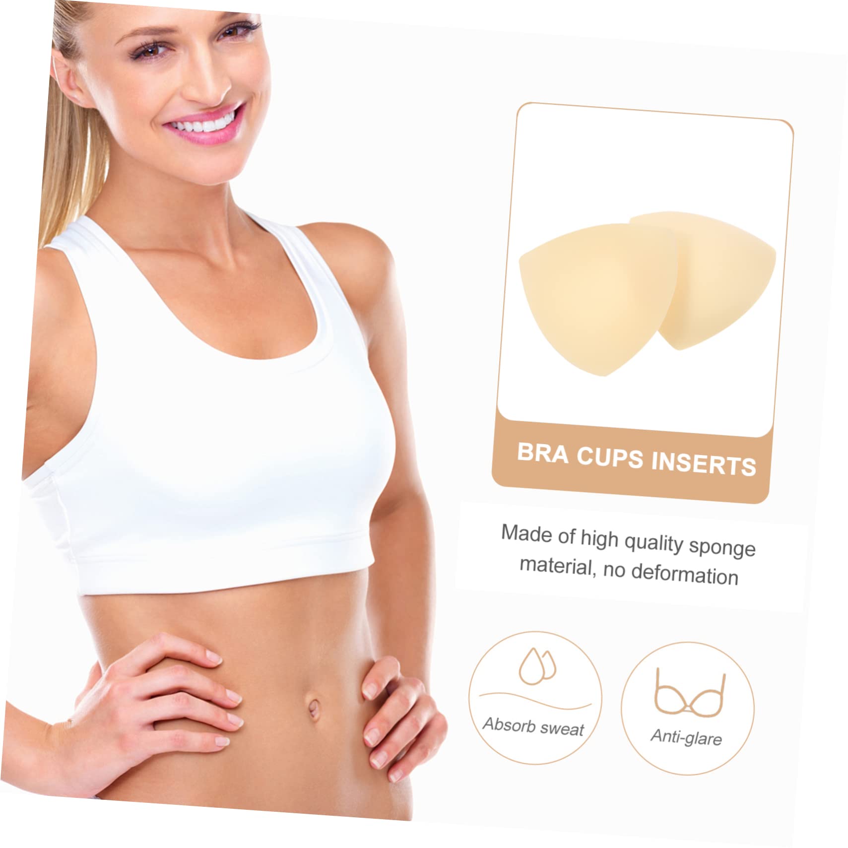 PACKOVE 30 Pares Trajes De Baño De Malla Para Mujer Insertos Push up Almohadillas Triangulares Sujetador Deportivo Para Mujer Tapas Mama Ropa De Deporte Sostén De Las Mujeres