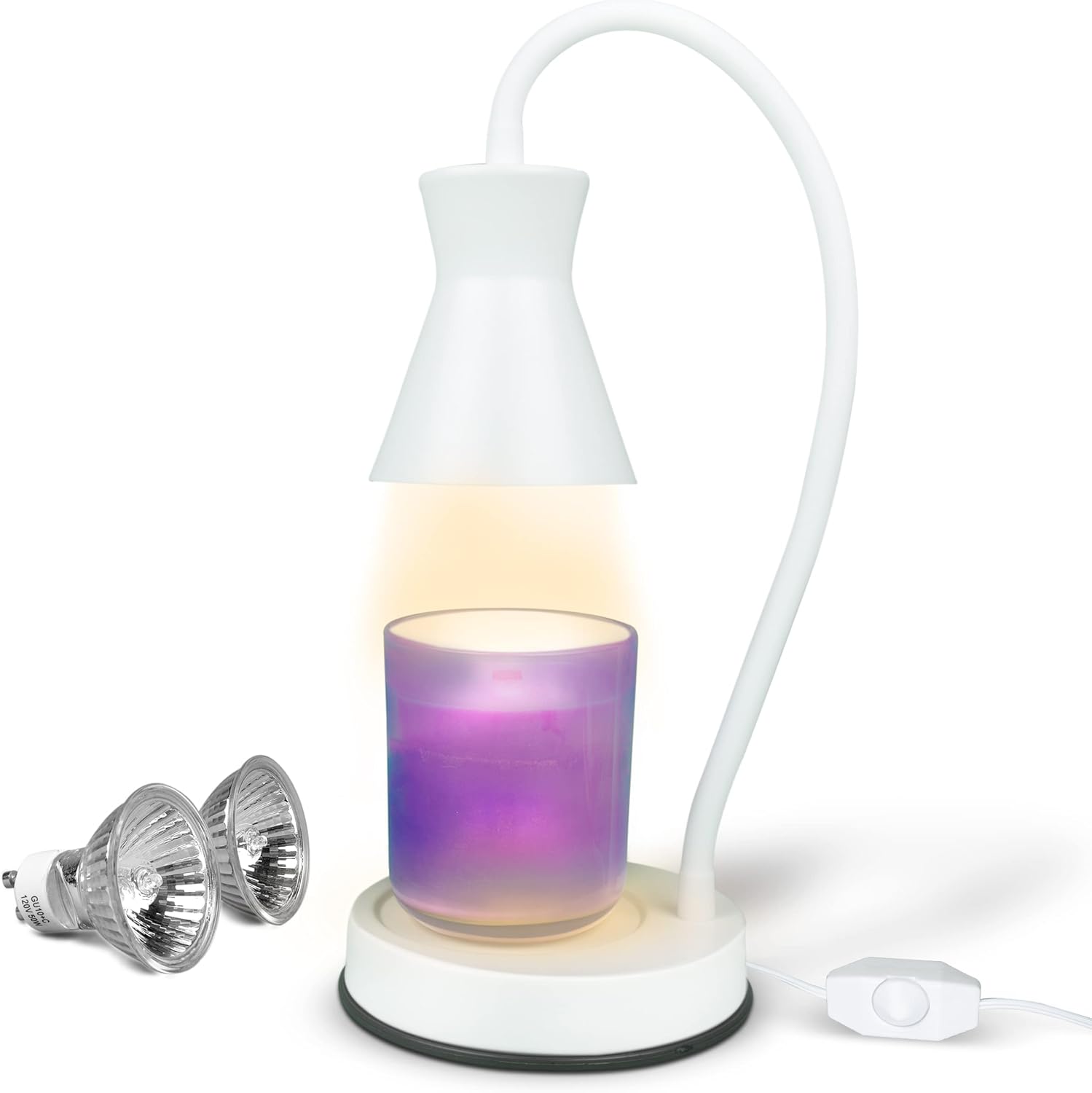 Candle Warmer Lamp, Dimmable Candle Lamp, Adjustable Height Candle Warmer Lamp, 360