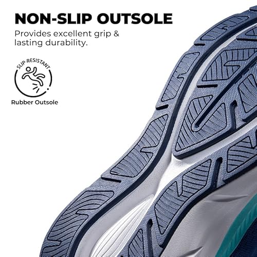 NORTIV 8 NORTIV 8 Women's Walking Shoes Cushion Comfortable ActiveBreeze Running Tennis Shoes Non-Slip Workout Gym Sports Athletic Breathable Fashion Sneakers,Size 8.5,Blue,SNWS248W