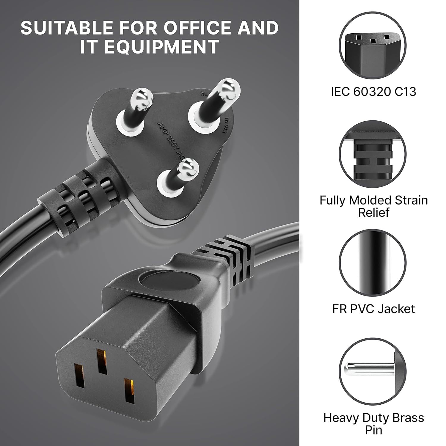 Boosty 3-Pin Power Cable - 10 Meter -8 Boosty 3-Pin Power Cable - 10 Meter -8