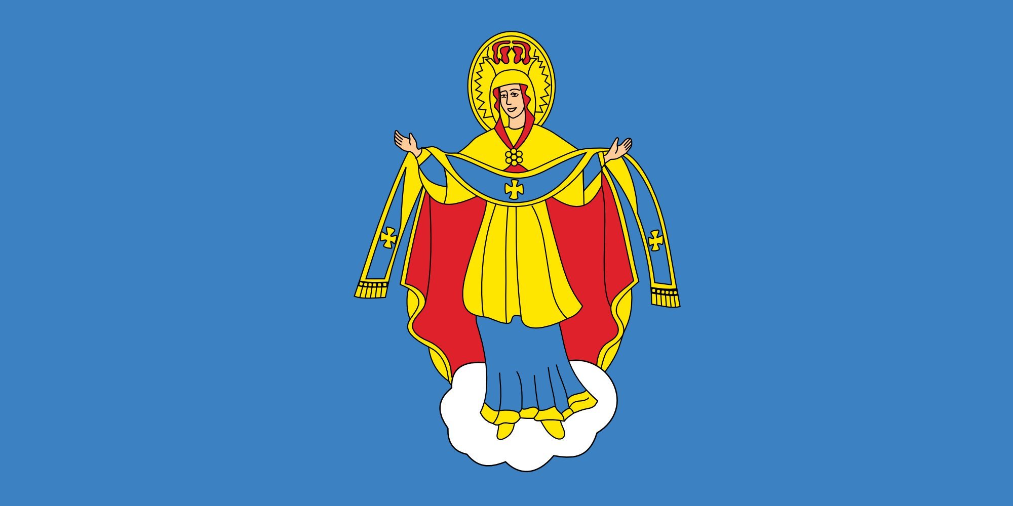 Drapeau de Maladzechna grand format qui résiste à la décoloration