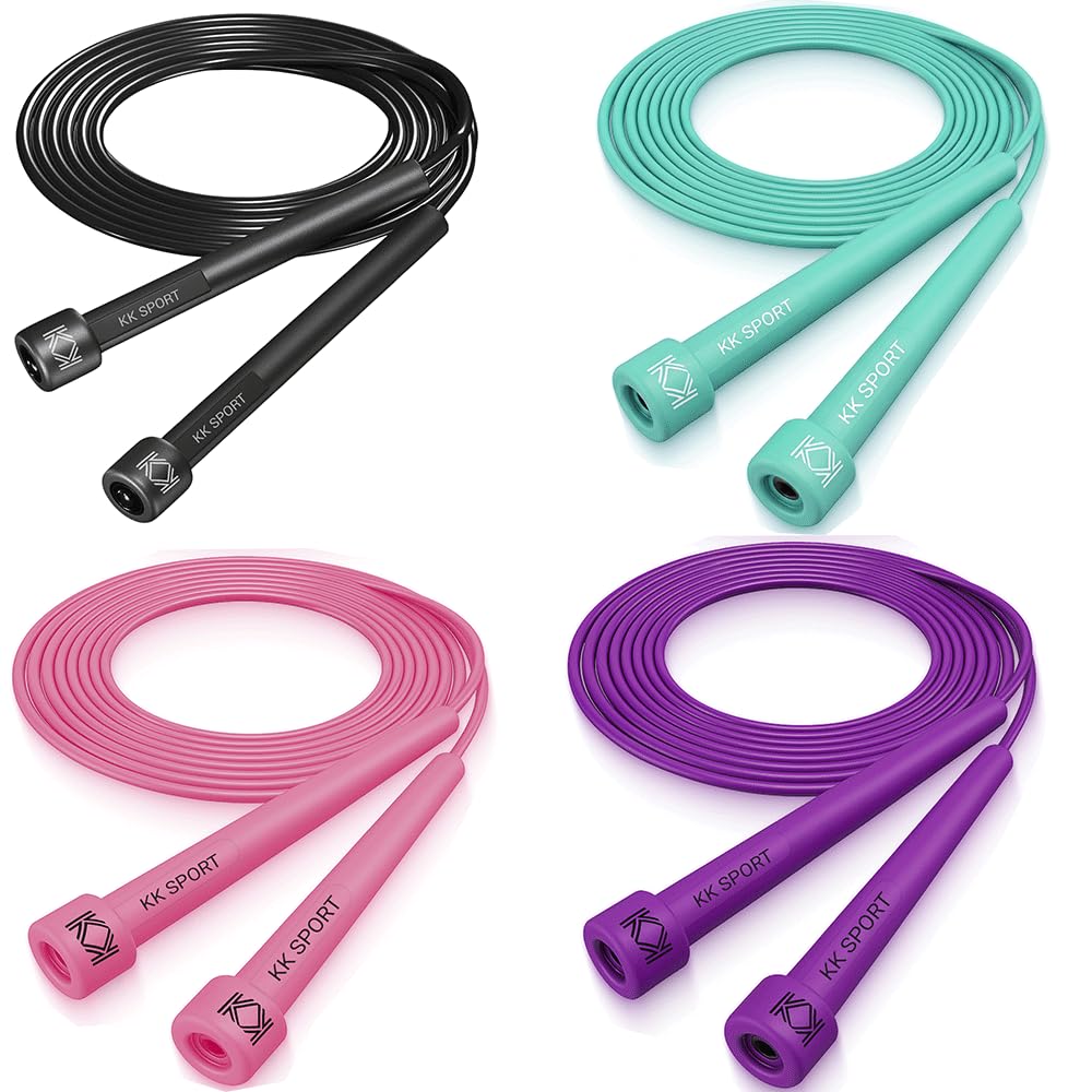 KK Skipping Rope PVC– Jump Rope Lightweight, Durable & Adjustable for All Fitness Levels – Ideal for Home Workouts, Boxing, Cardio & Weight Loss